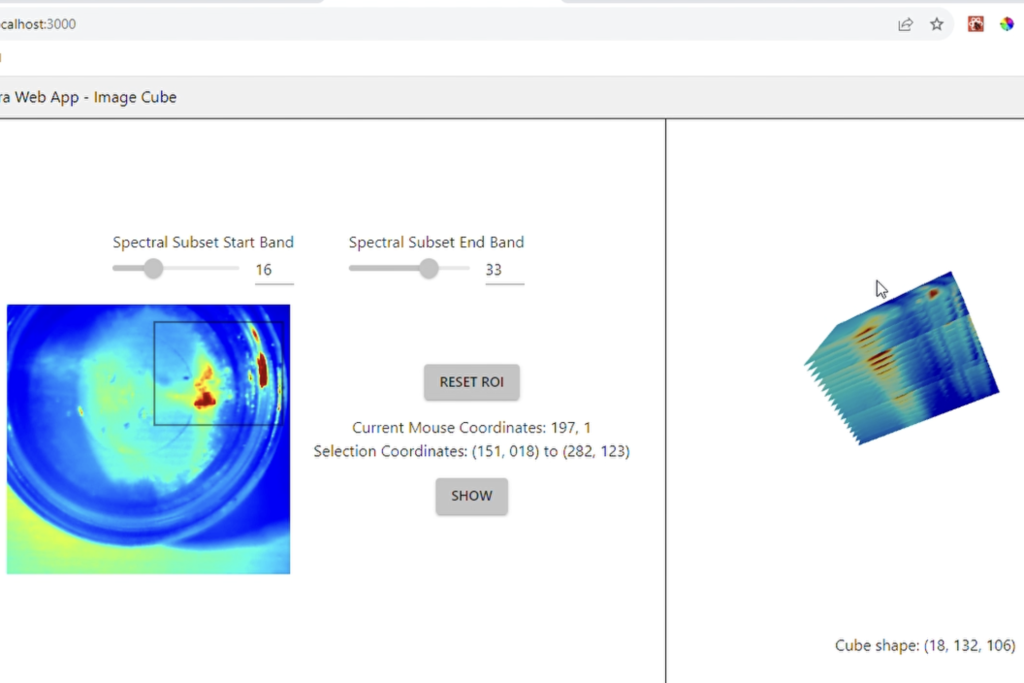 Visualising HySpec Image Data Cube